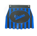 Paraspruzzi parafango pettolina posteriore " VESPA " nero/azzurro per VESPA tutte