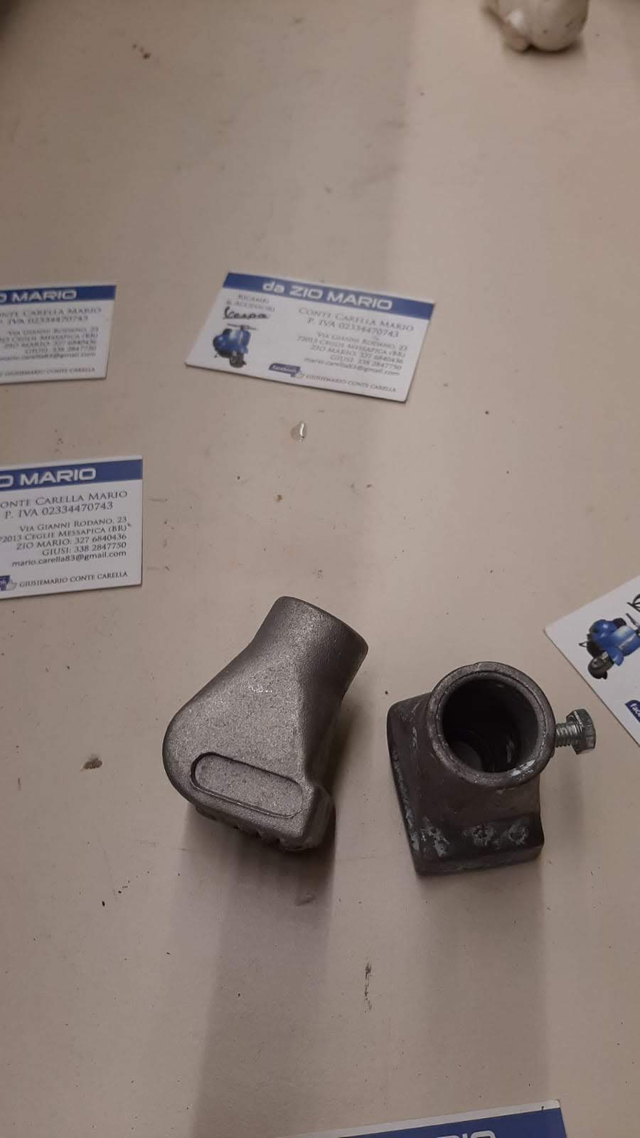 Scarpette cavalletto in allumino sabbiate per VESPA PX PE T5 PK COSA diametro mm. 22