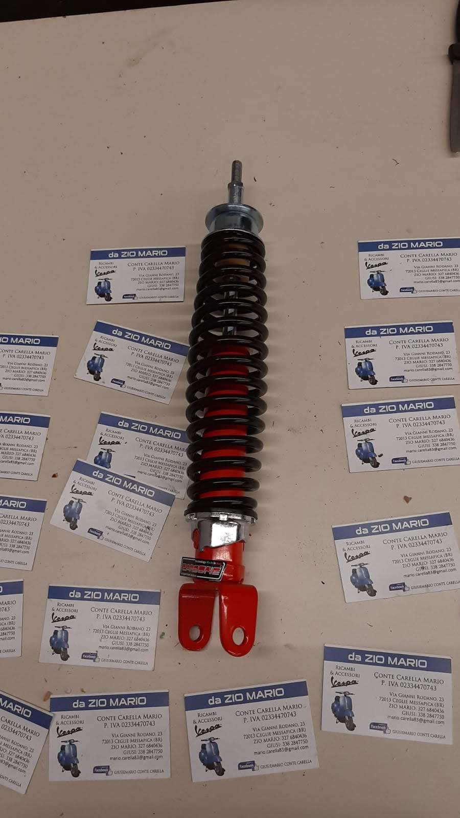 Ammortizzatore Posteriore Sportivo CARBONE per VESPA PK 50 125 cc. XL S RUSH N FL