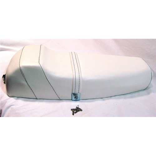 Sella bianca con gobba super corsa per VESPA PX PE 125 150 200 cc.