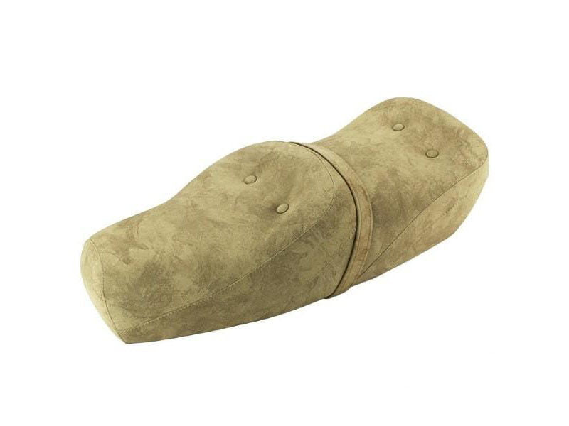 Sella biposto in schiuma con serratura tipo King & Queen beige per Vespa