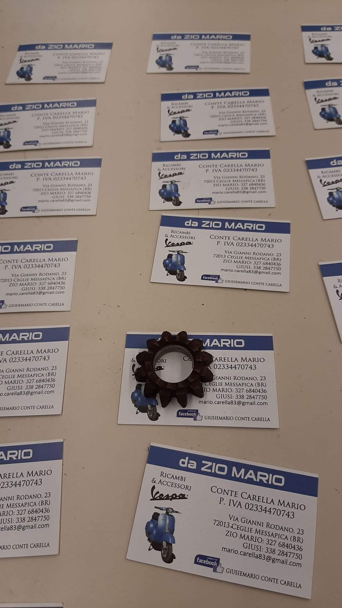 Ingranaggio avviamento denti Z12 14 innesti Ø interno 21,8 mm per VESPA 125 cc. VNA VNB 150 VBA1T