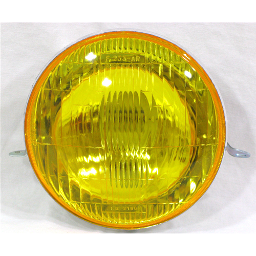 Gruppo Ottico Faro Giallo nebbia per VESPA PX PE 125 150 200 ARCOBALENO