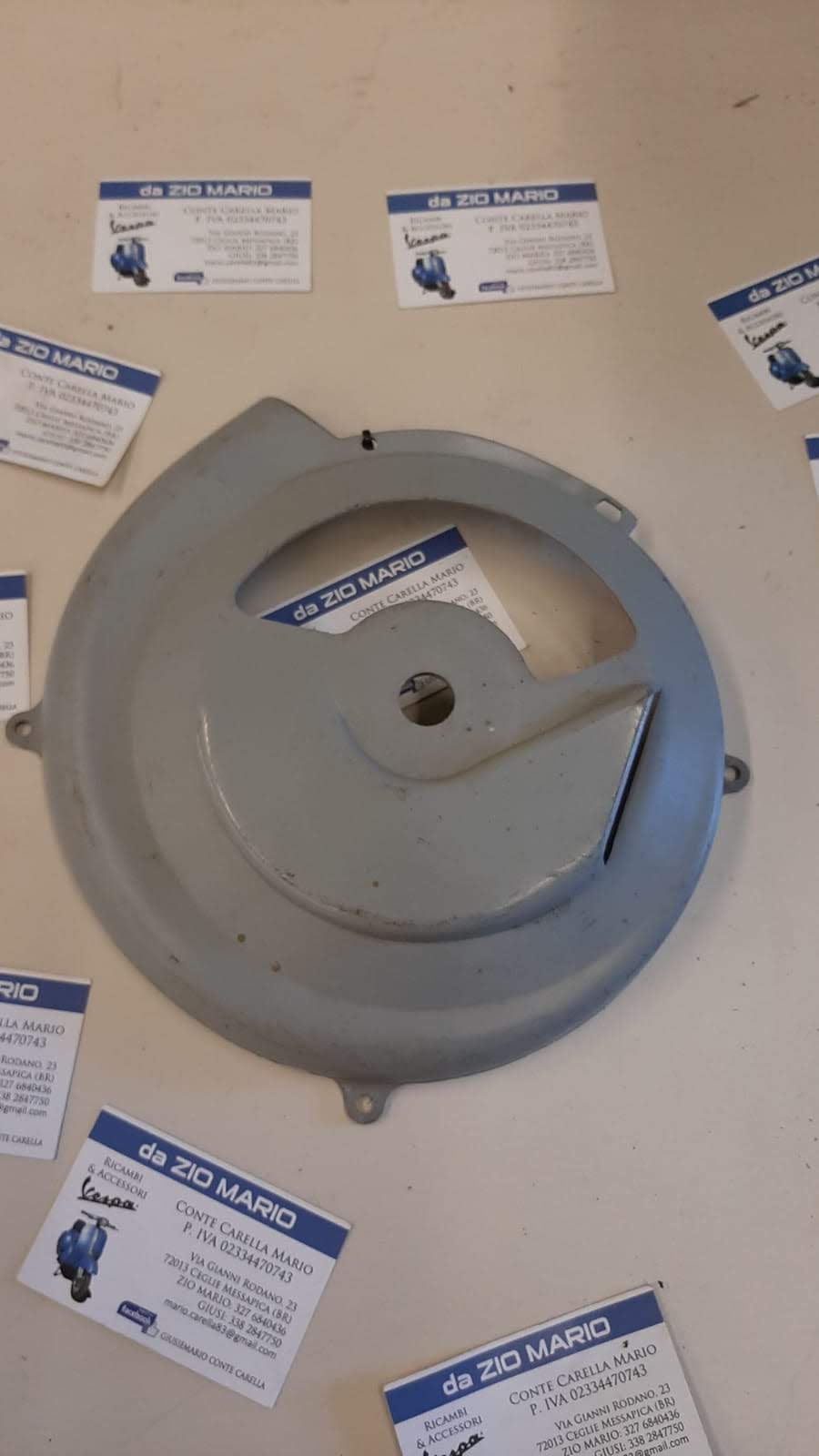 Copriventola Copri Volano GRIGIO Sport in MOPLEN per VESPA SPECIAL N L R SS ET3 PRIMAVERA 50 90 125