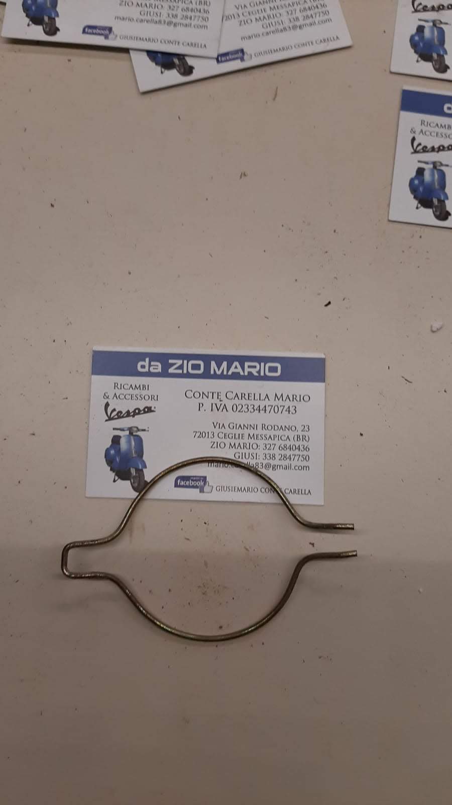 Molla fissaggio clacson per VESPA PK 50 AUTOMATICA dal 1982 al 1989