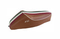 sella SPORTIVA MARRONE con BANDIERA ITALIANA LUGA per VESPA 50 SPECIAL
