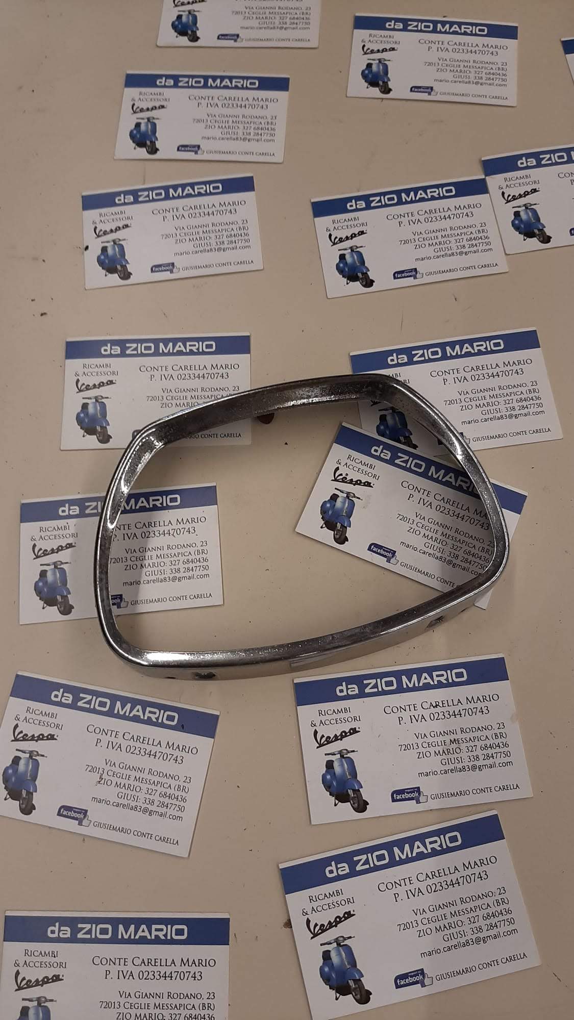 Cornice Cornice ghiera faro cromata per VESPA 125 150 GL GT SUPER SPRINT 180 SS Super Sport