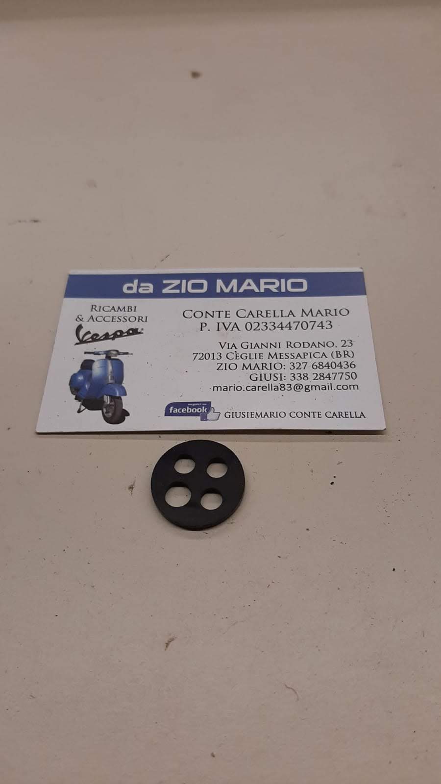 Guarnizione Rubinetto Benzina per VESPA 150 160 GS VS1T diametro esterno 22 mm