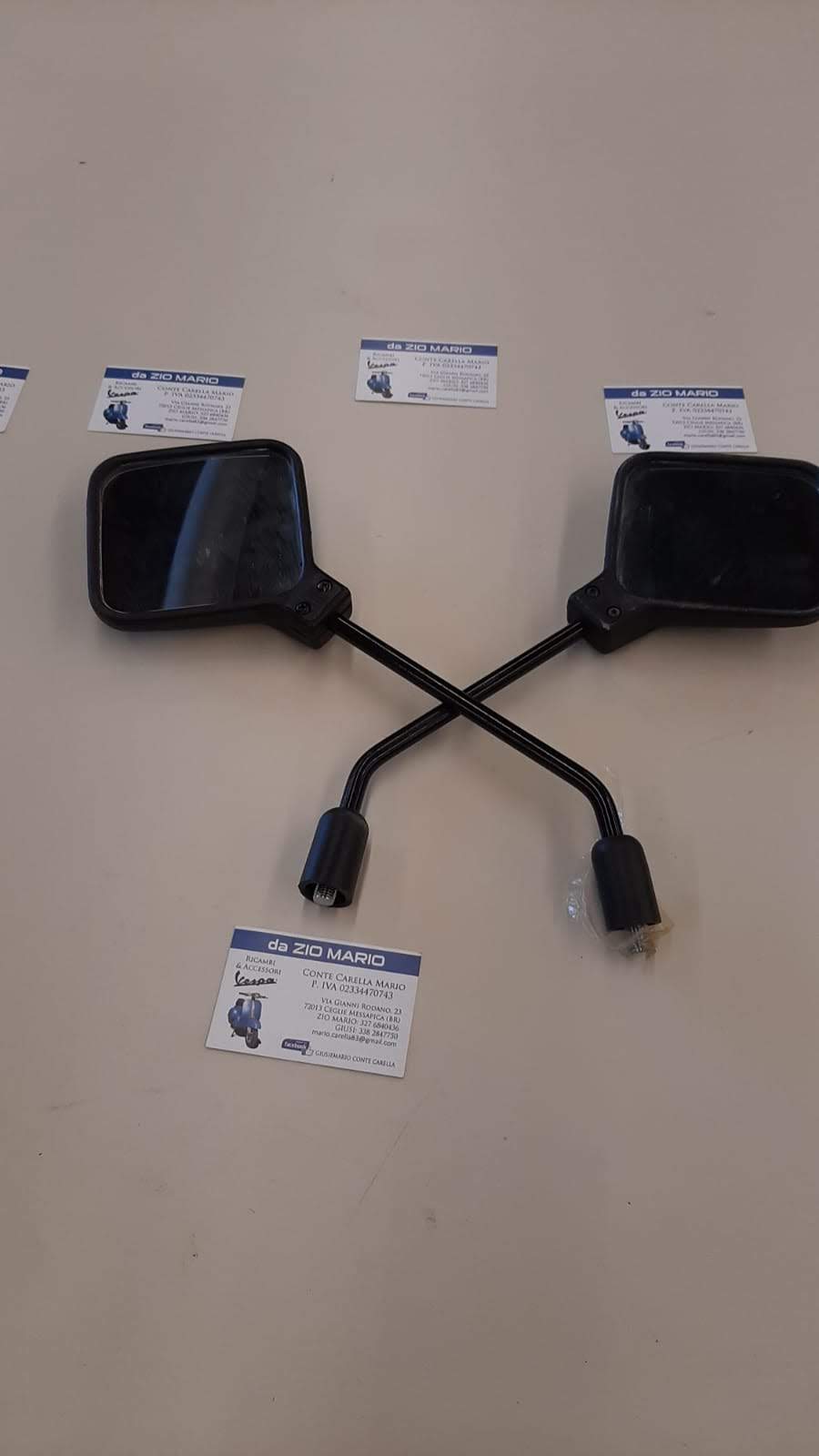 Coppia Specchi PLASTICA NERA per VESPA VESPA 5O SPECIAL PX RALLY TS SPRIT GT GTR