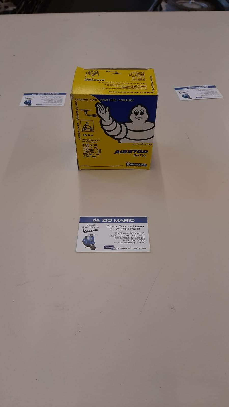 Camera D'Aria MICHELIN 3.00 3.50 - 10 per VESPA 50 SPECIAL 90 SS PRIMAVERA PK ETS PX T5 SPRINT