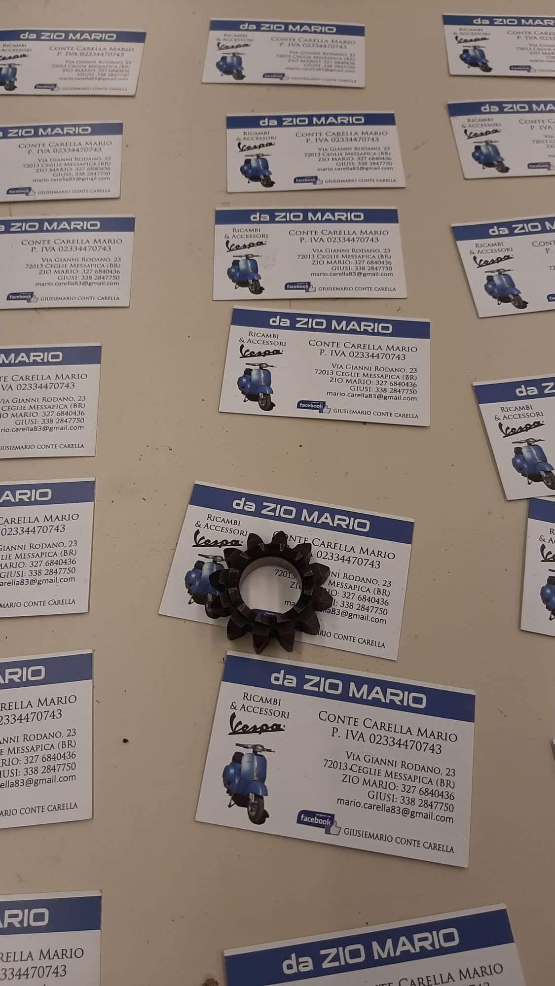 Ingranaggio avviamento denti Z12 13 innesti 21.8 mm per VESPA 125 cc. VNB4 T > 6T SUPER VBB SUPER