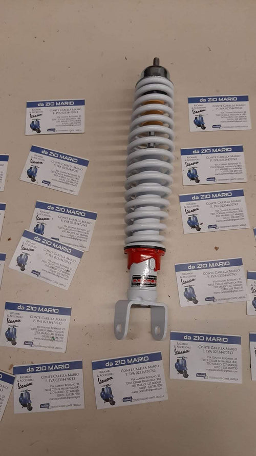 Ammortizzatore posteriore CARBONE bianco per VESPA 50 SPECIAL PRIMAVERA ET3 SPRINT RALLY PX