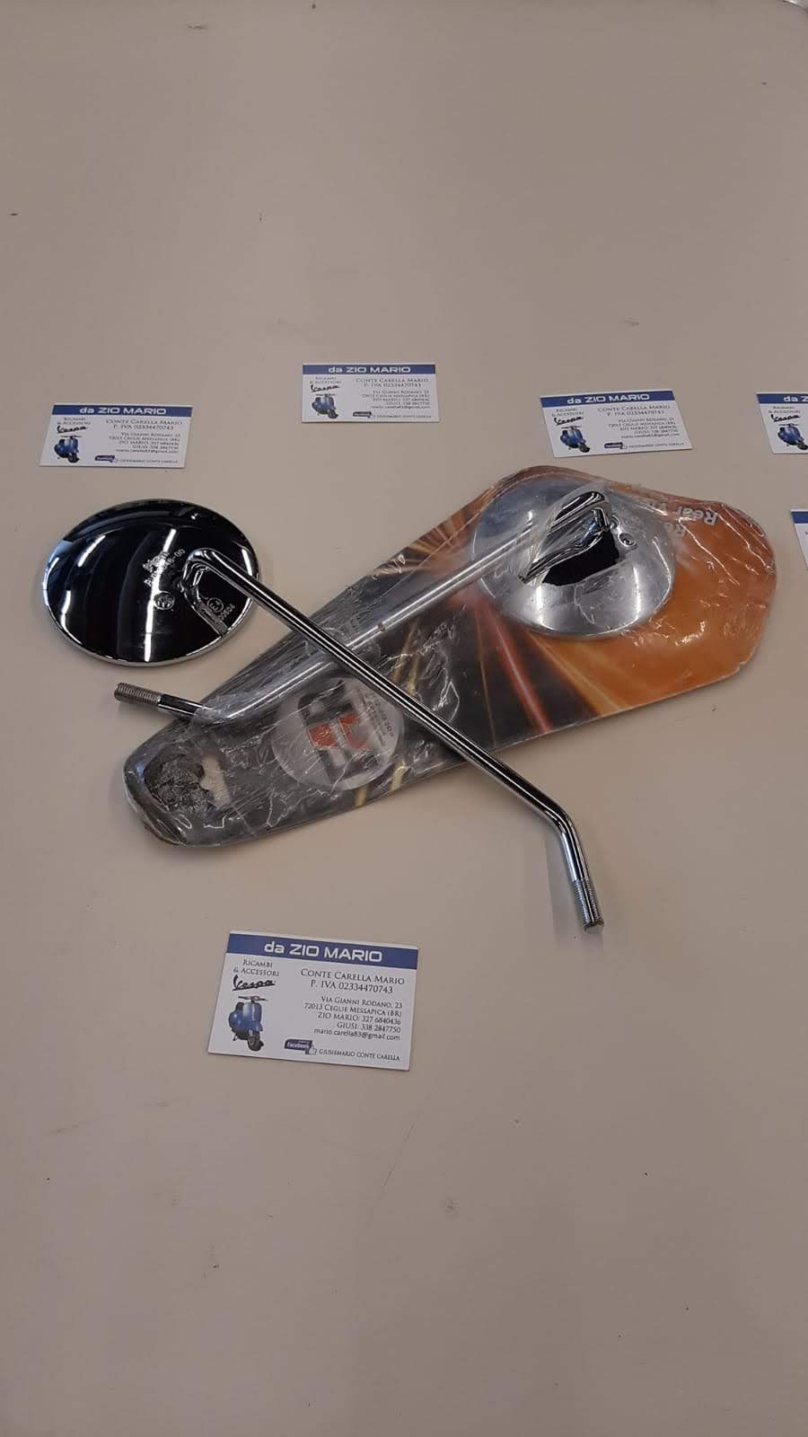 Coppia Specchi CROMATI per VESPA VESPA 5O SPECIAL PX RALLY TS SPRIT GT GTR