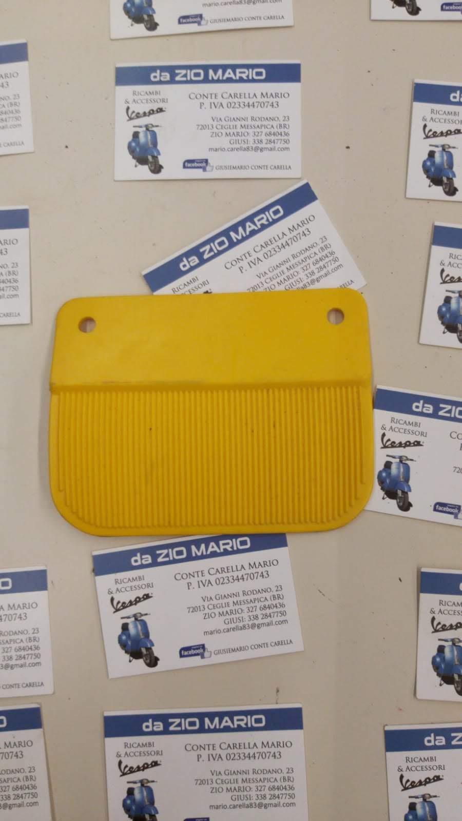 Paraspruzzi posteriore GIALLO per VESPA PK