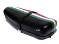 sella SPORTIVA NERA con BANDIERA ITALIANA LUGA per VESPA 50 SPECIAL