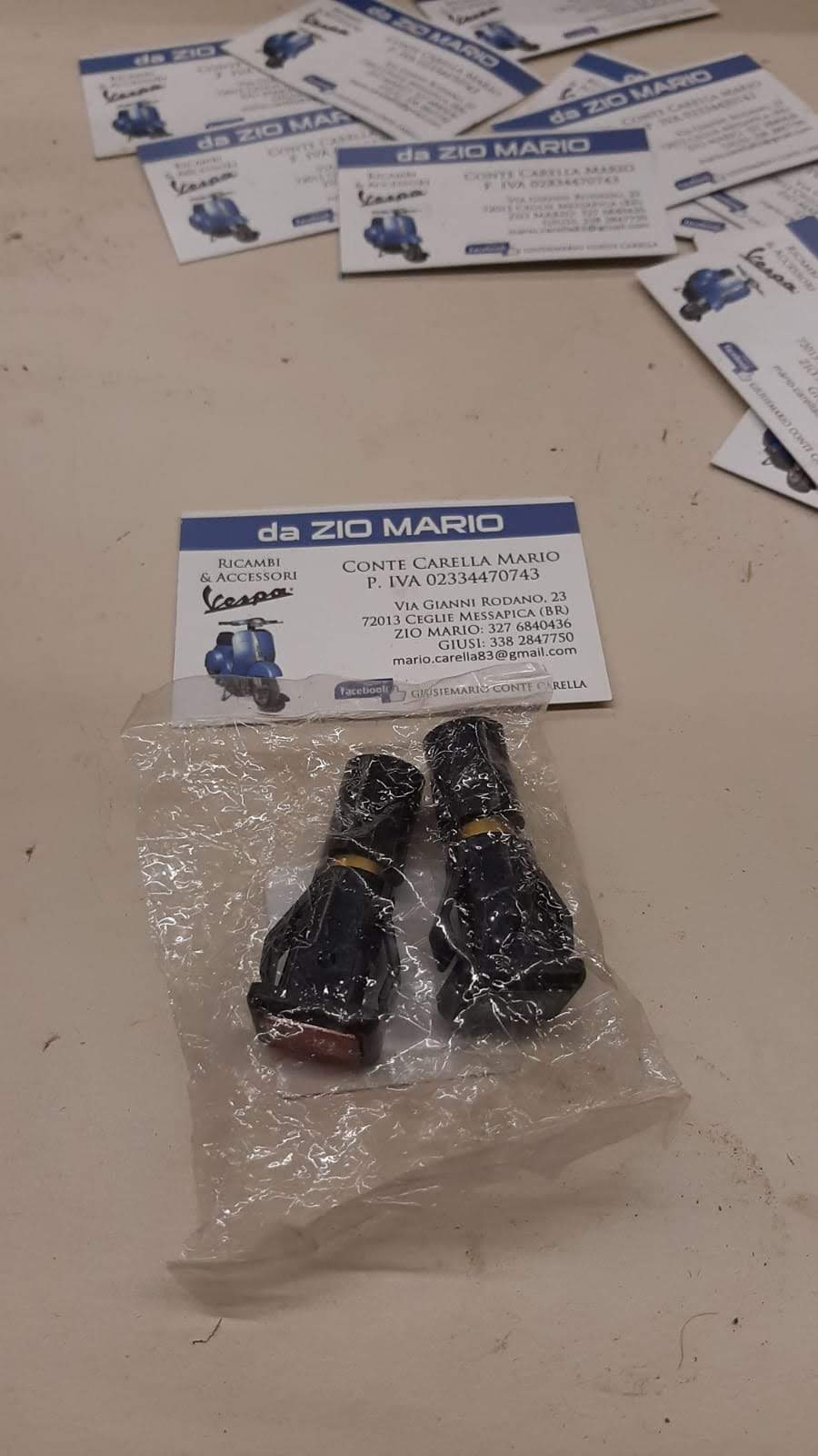 Coppia spie spia arancione e verde indicatori luci e frecce per manubrio VESPA PX