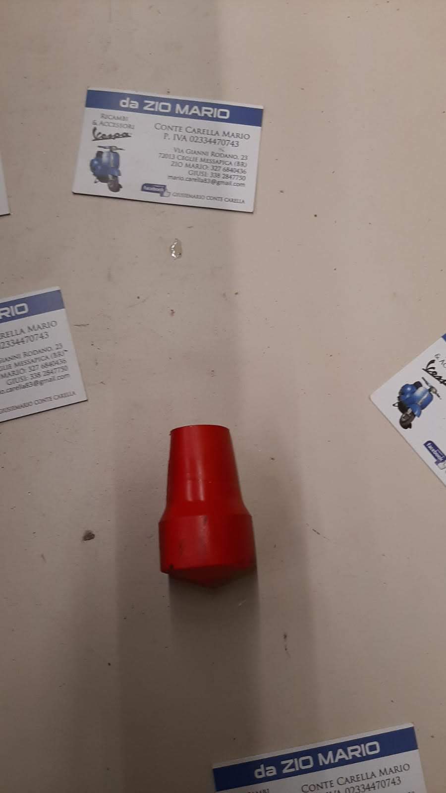 Scarpette Piedini Cavalletto rinforzate antiscivolo rosse per VESPA 50 PK HP PX PE T5 ARCOBALENO COS