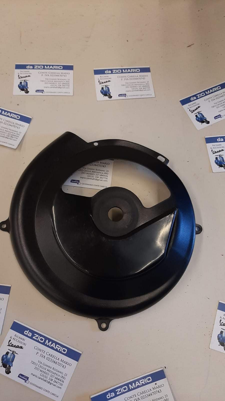 Copriventola Copri Volano Nero Sport in MOPLEN per VESPA SPECIAL N L R SS ET3 PRIMAVERA 50 90 125