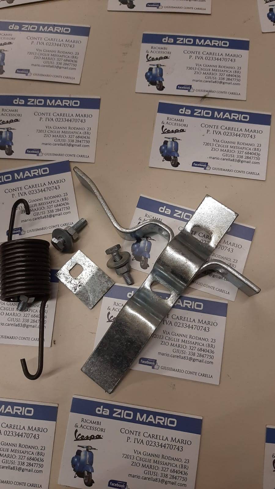 Kit staffe piastrine cavalletto VESPA PX PE freno a disco arcobaleno 125 150 200