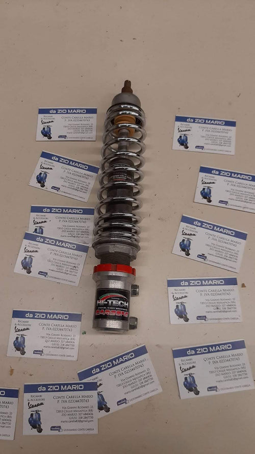 Ammortizzatore anteriore CARBONE cromato HI-TECH oleopneumatico regolabile per VESPA PX PE T5