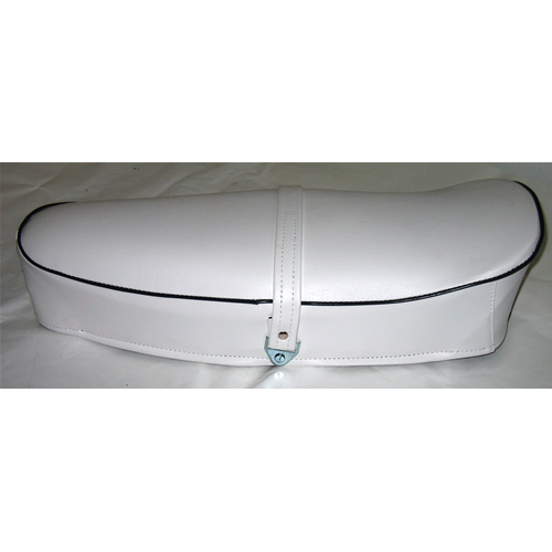 Sella bianca bordo nero per VESPA TS SPRINT SUPER 125 150 180 cc.