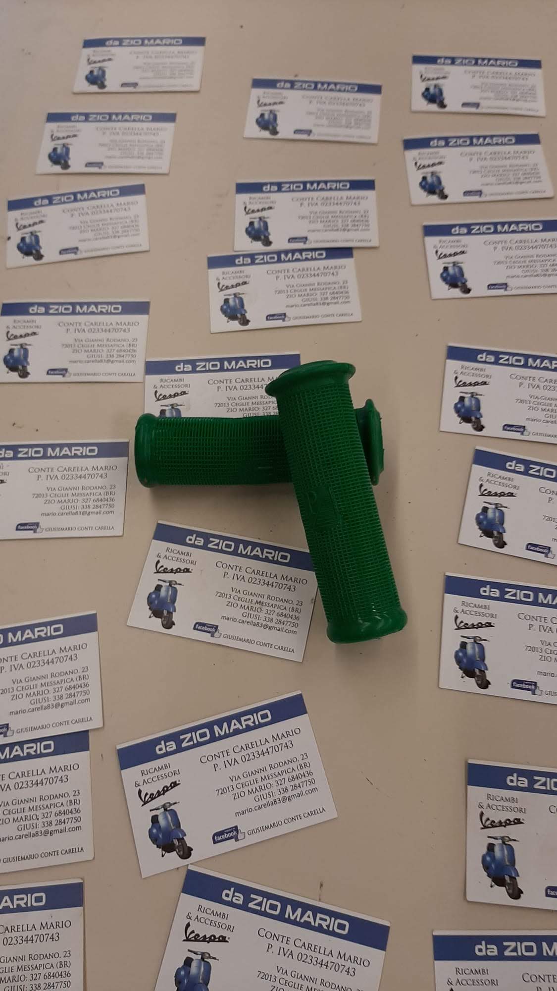 Coppia manopole verde per VESPA 50 VNB3T A VNB6T VBA1T VBA2T VB1T VBB1T VBB2T GL VLA1T GS VSB1T