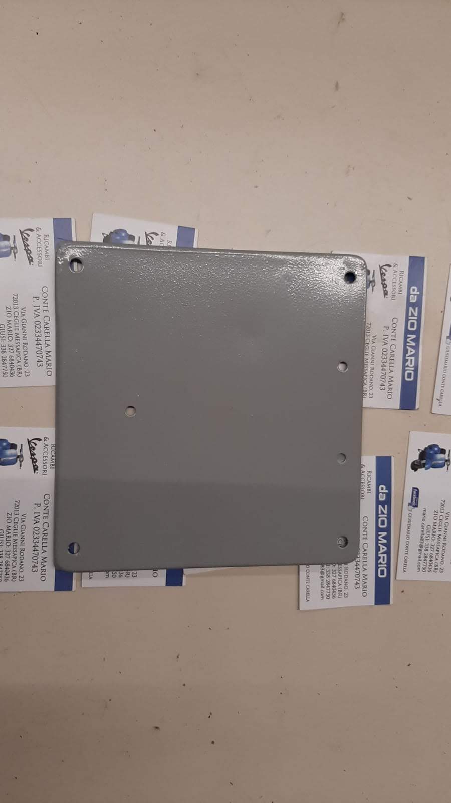 Portatarga VESPA 125 150 VN VNA VNB VL VB VBA VBB V30 dal 1946 al 1964 in ferro