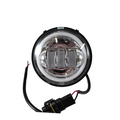 FANALE COMPLETO ANTERIORE FONDO CROMATO EVOK IRON LED PIAGGIO VESPA 50CC N/L/R