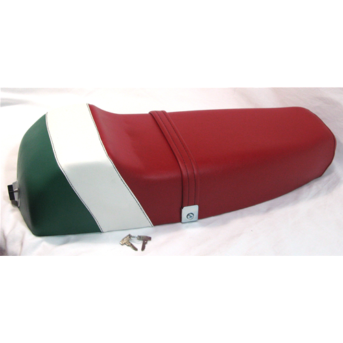 Sella con gobba super corsa tricolore Italia per VESPA PX PE 125 150 200 cc.