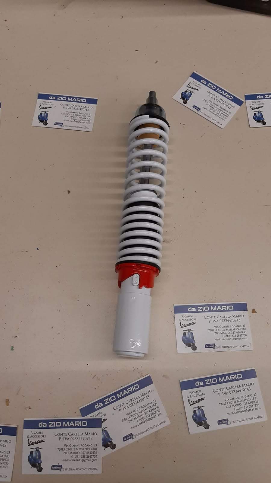 Ammortizzatore Anteriore Sportivo regolabile CARBONE per VESPA 50 125 cc. PK XL RUSH HP FL