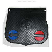 Paraspruzzi San Cristofano con segnali per VESPA e LAMBRETTA