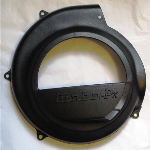 Copriventola Copri Volano Nera Sport in MOPLEN Antiurto per VESPA PX PE senza avviamento elettrico