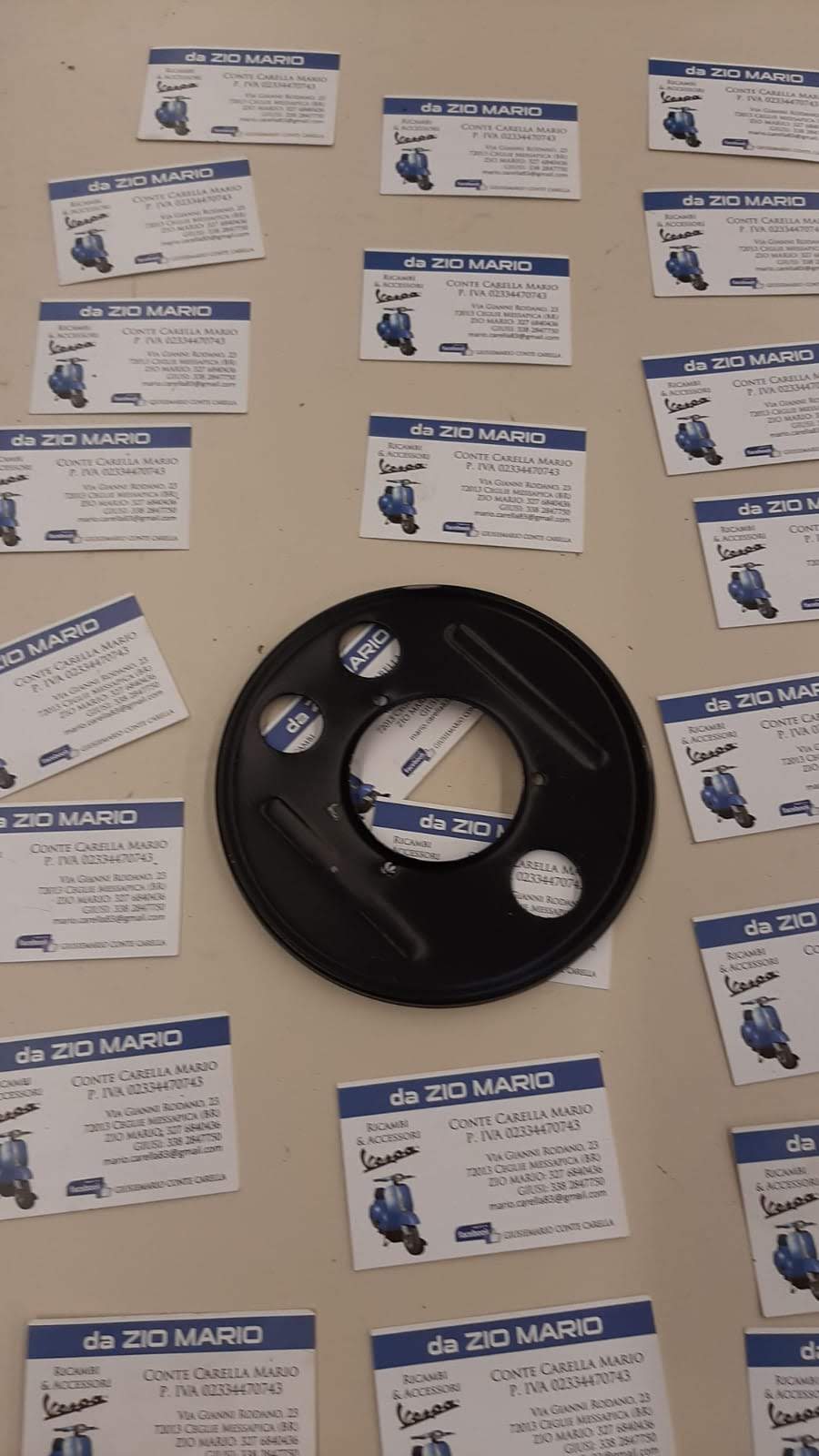 Disco parapolvere mozzo ruota posteriore da 10" per VESPA 50 90 125 150 200 SPRINT GL TS RALLY PX PE