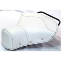 Sella triangolare corta anteriore bianca con borchie per VESPA PX SPRINT GL GTR TS VBB VBA VNB VNA