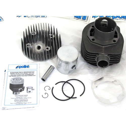 Gruppo Termico POLINI diametro 63 mm. 177 cc. 7 travasi per VESPA PX PE TS SPRINT VELOCE