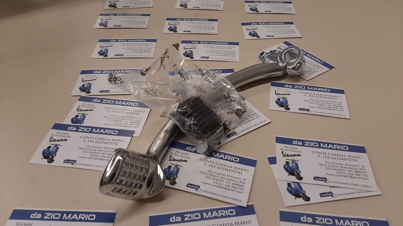 LEVA avviamento messa in moto allumino lucido tipo cromata per VESPA 50 PRIMAVERA ET3 SPECIAL