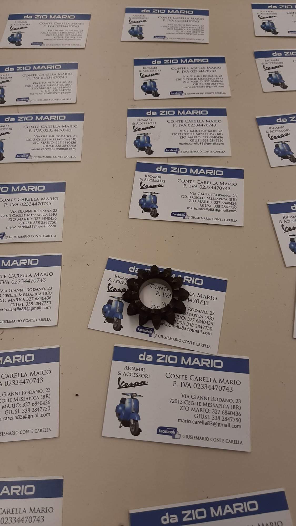 Ingranaggio avviamento denti Z12 10 innesti foro 20,5 per VESPA 50 SPECIAL PRIMAVERA PK XL