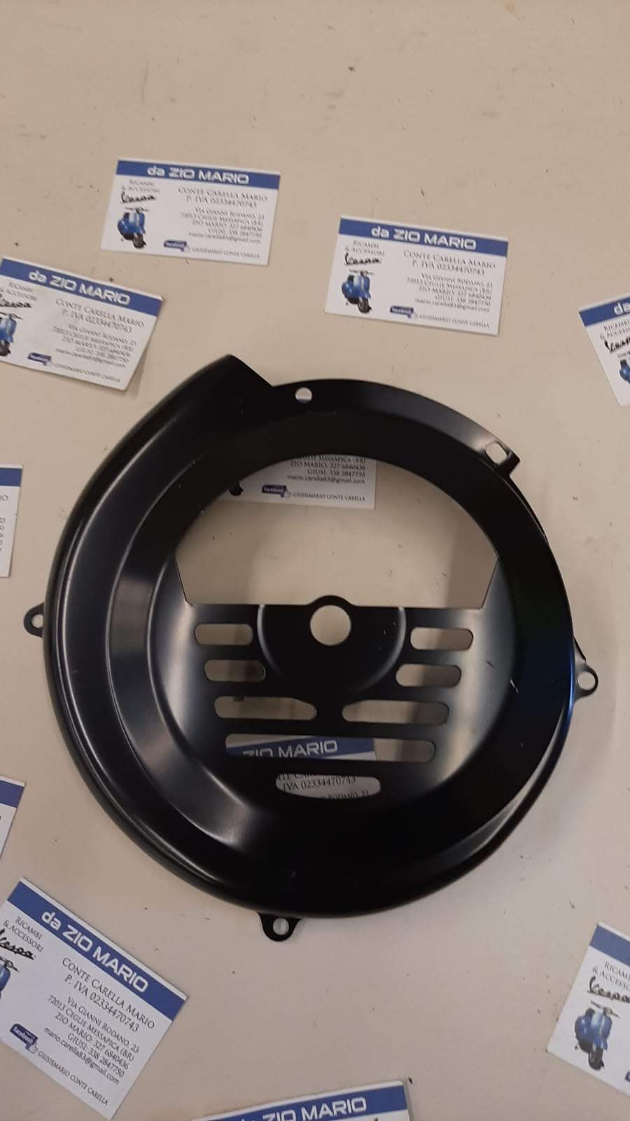 Copriventola Copri Volano Nero per VESPA 50 N L R SPECIAL 90 SS 125 PRIMAVERA ET3