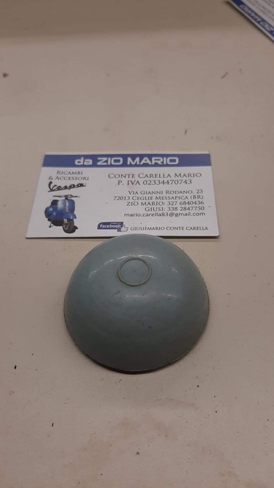 Tappo tamburo ruota mozzo in plastica grigio per VESPA 125 150 SUPER VNC VBC