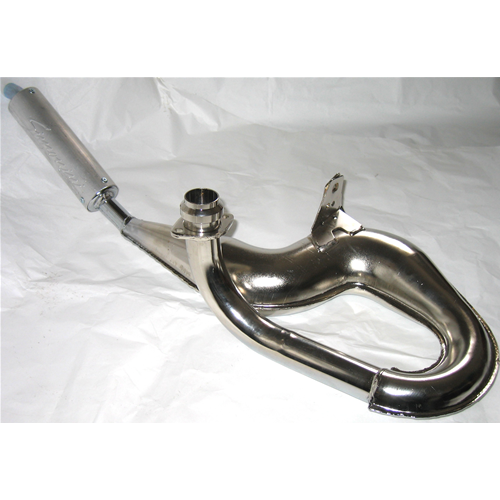 Marmitta serpentone SIMONINI cromata silenziatore ALLUMINIO per VESPA PX 125 T5