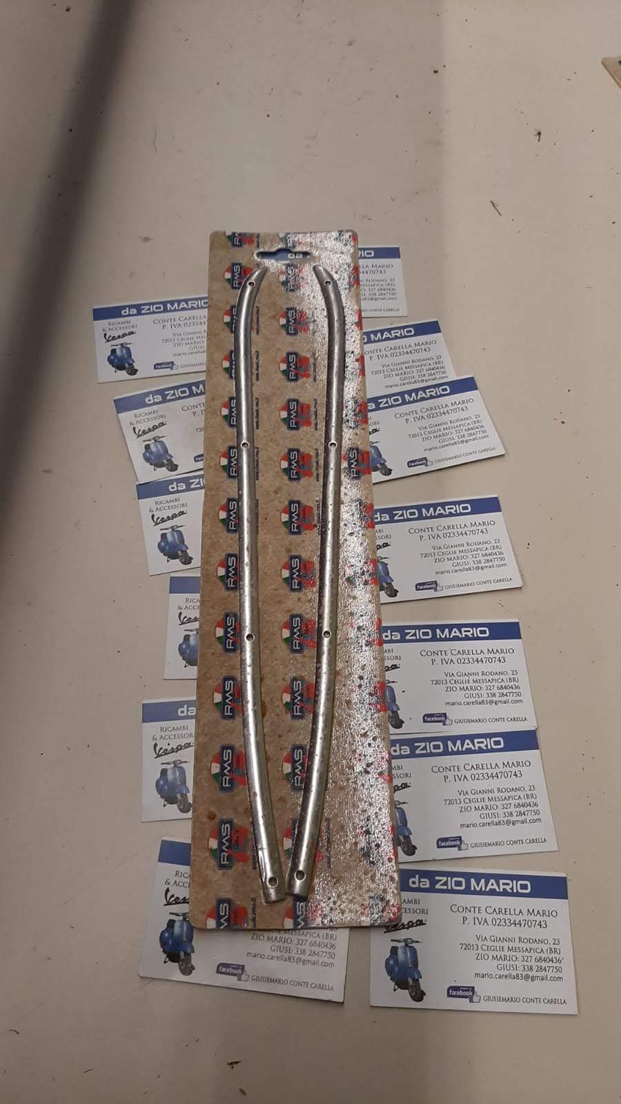 Coppia listelli tappetino in acciao inox VESPA VNB TS GT GS SS RALLY GTR RALLY SUPER SPRINT GL VBA