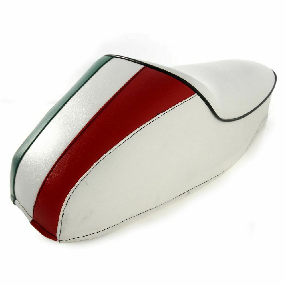 Sella SPORTIVA BIANCA con BANDIERA ITALIANA per VESPA 50 SPECIAL