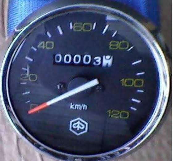 Contachilometri scala 120 km/h VESPA PX PE PRIMA SERIE CROMATO