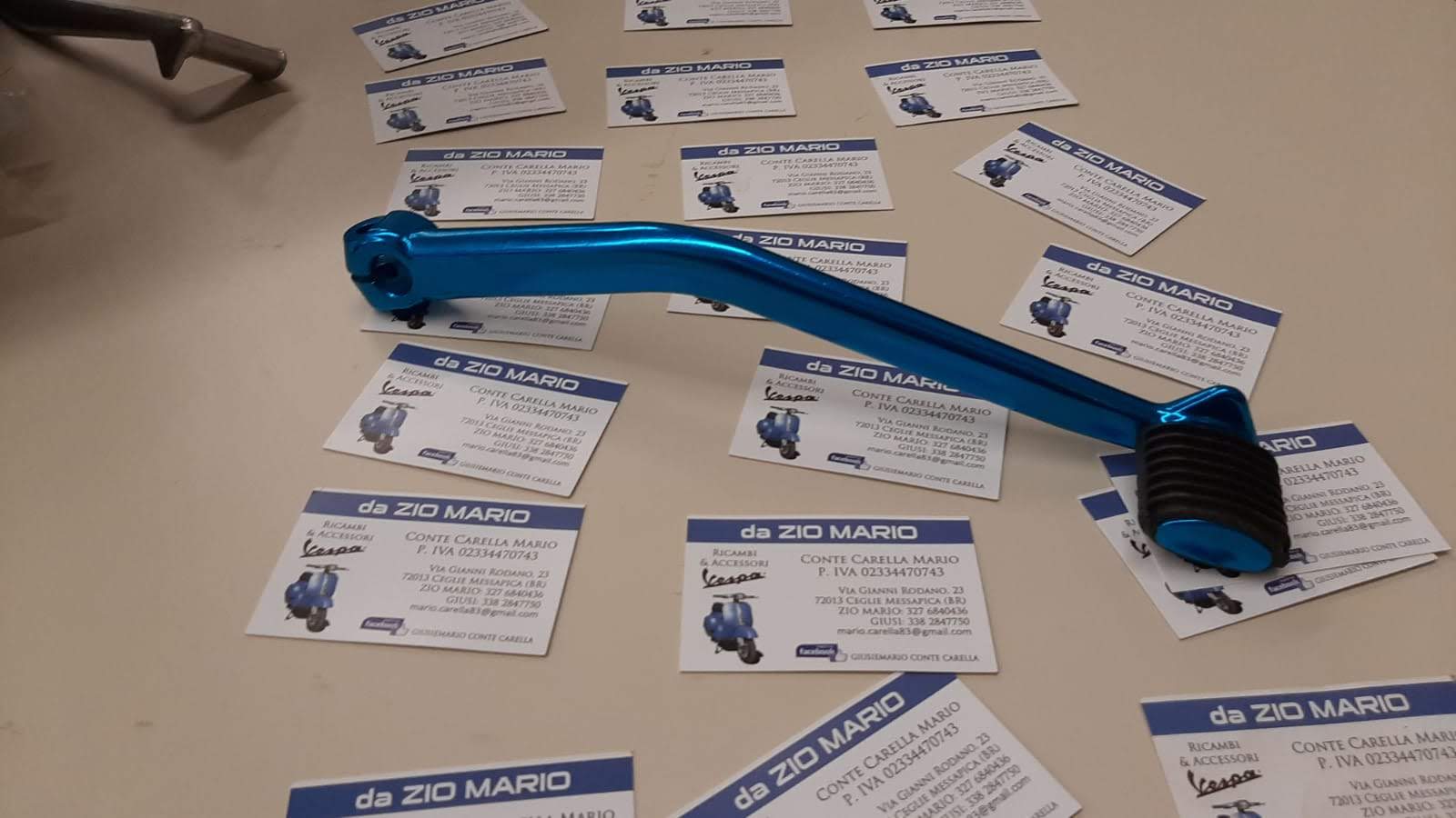 LEVA avviamento messa in moto BLUE per VESPA PX PE T5 ARCOBALENO modello con freno a disco