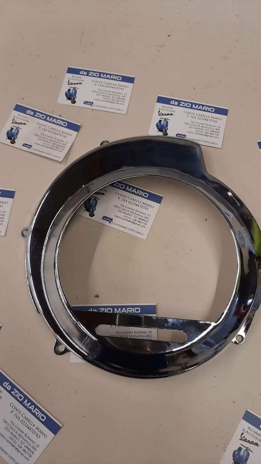 Copri Volano Copriventola CROMATO per PER VESPA VNB VBA VBB SUPER SPRINT VELOCE GL GT GTR RALLY