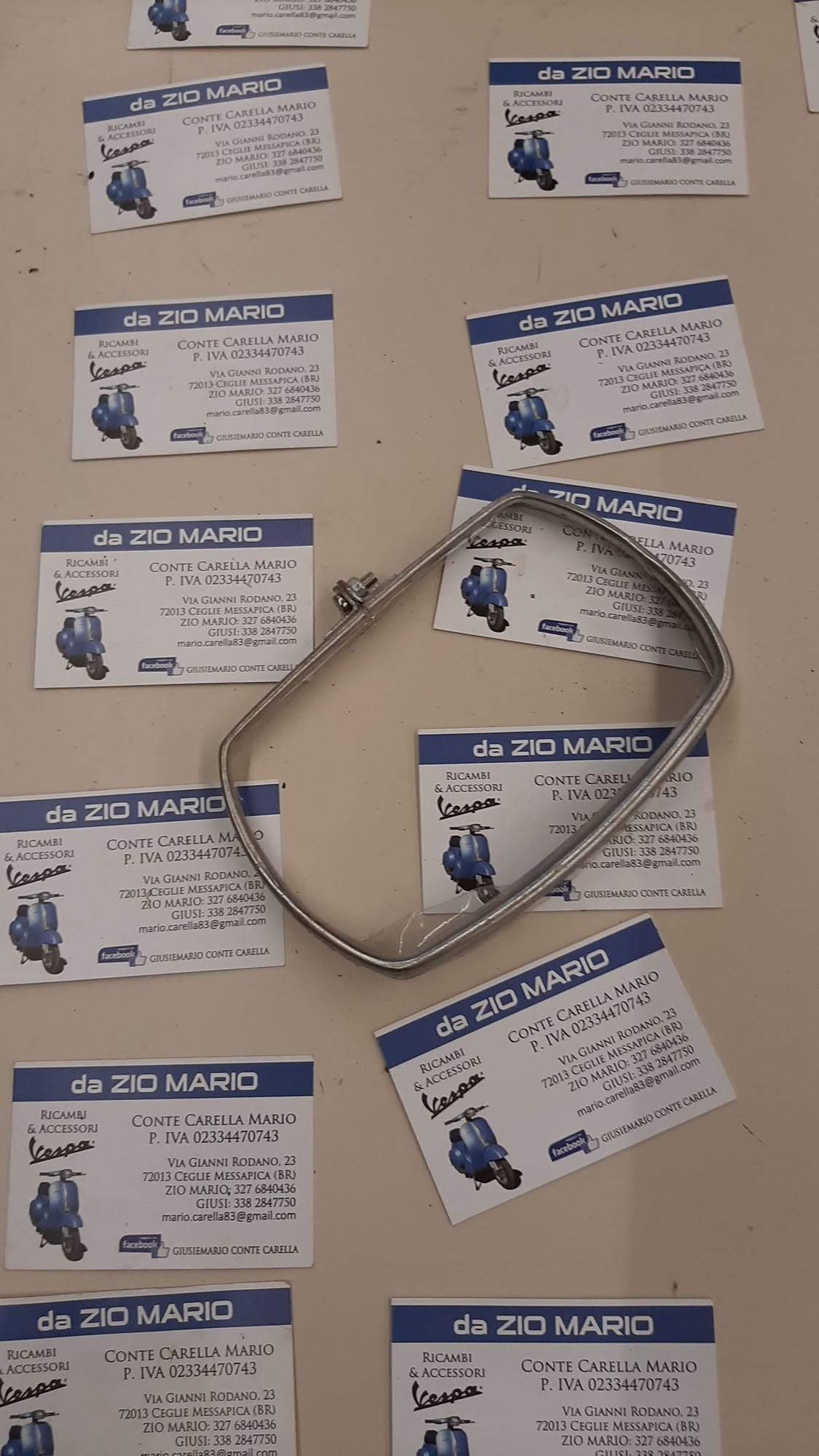 Cornice faro in Acciaio Inox VESPA 50 SPECIAL 50 ELESTART