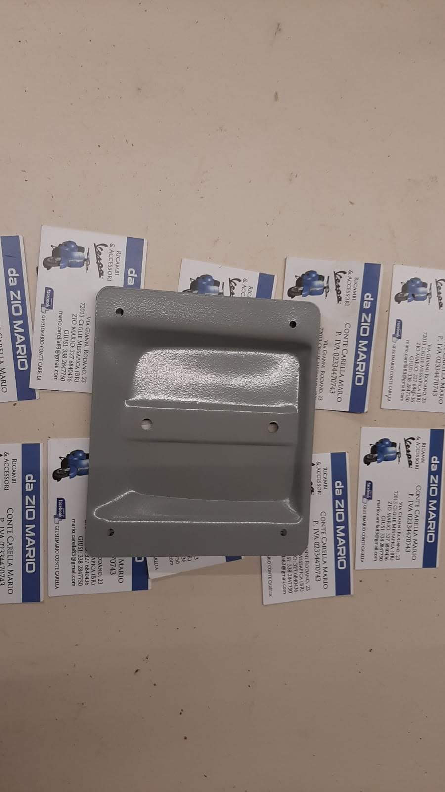 Portatarga in lamiera cm 17x17 VESPA 90 S SS 125 PRIMAVERA ET3 targa vecchia