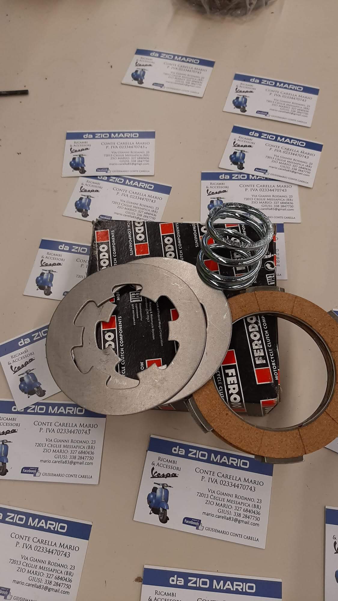 Serie 4 dischi frizione NEW FREN completa modifica per VESPA 50 75 80 90 125 PK N XL RUSH PX