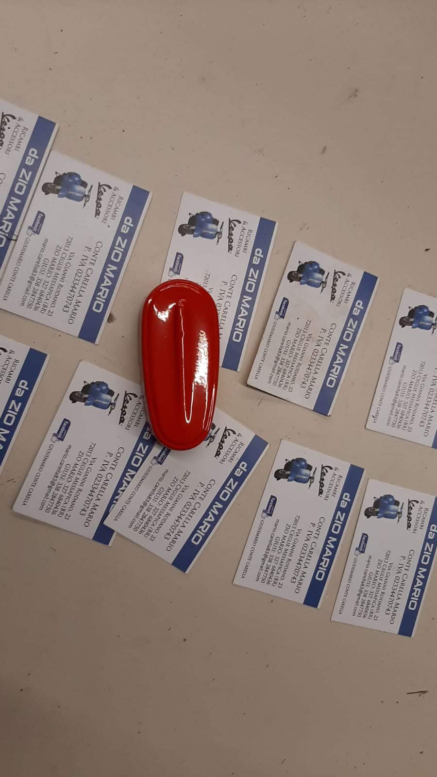 Coprimolleggio biscotto in ALLUMINIO ROSSO per molleggio mozzo per VESPA 50 SPECIAL