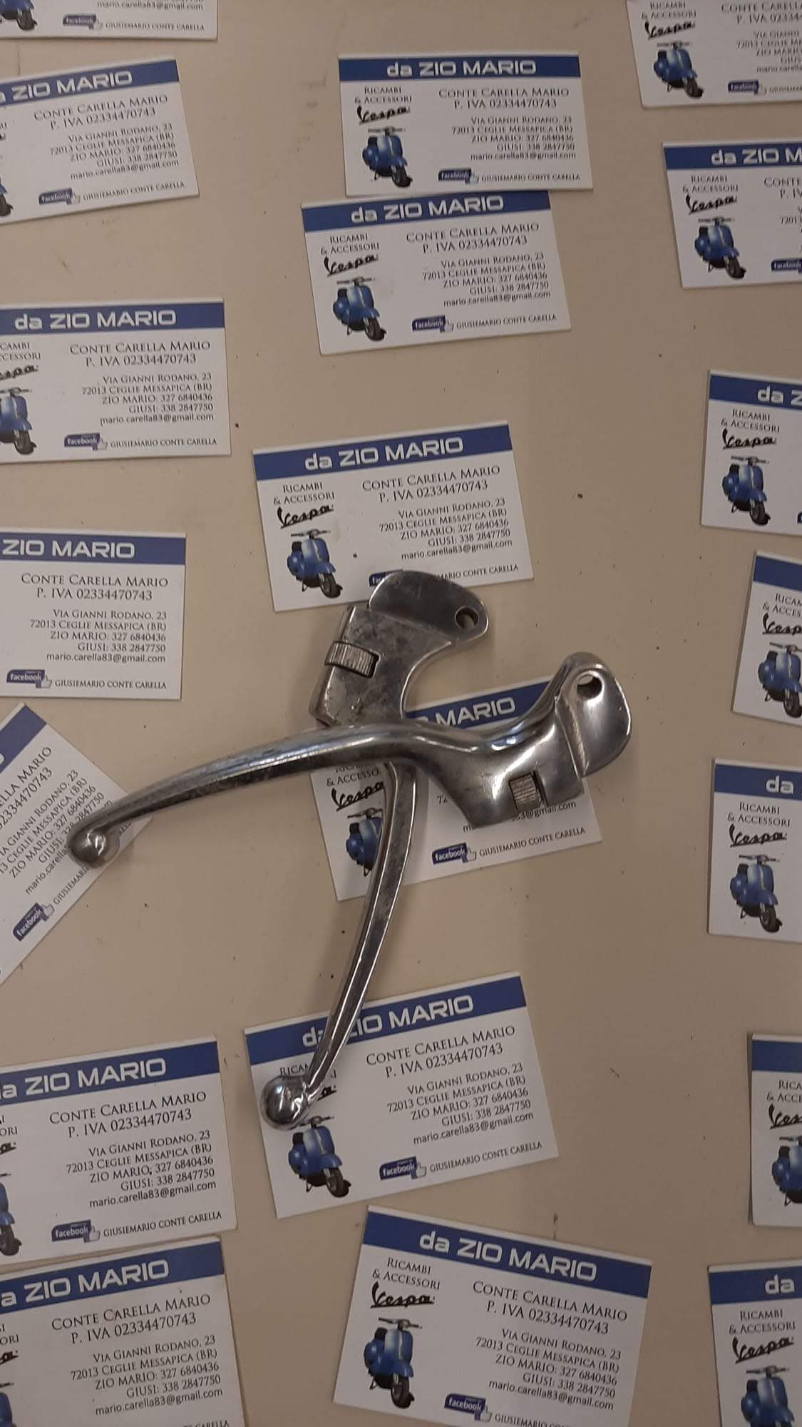 Coppia leve sport regolabili in alluminio lucidato con registri cavi per VESPA VNB VBB